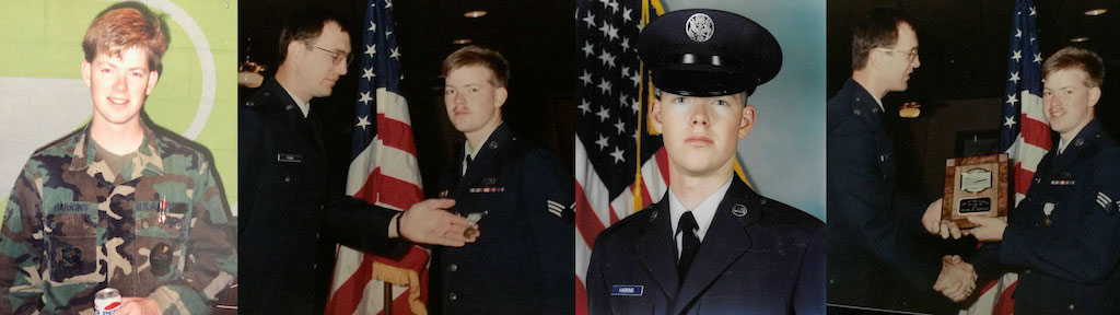 collage of Senior Airman Shane Harkins