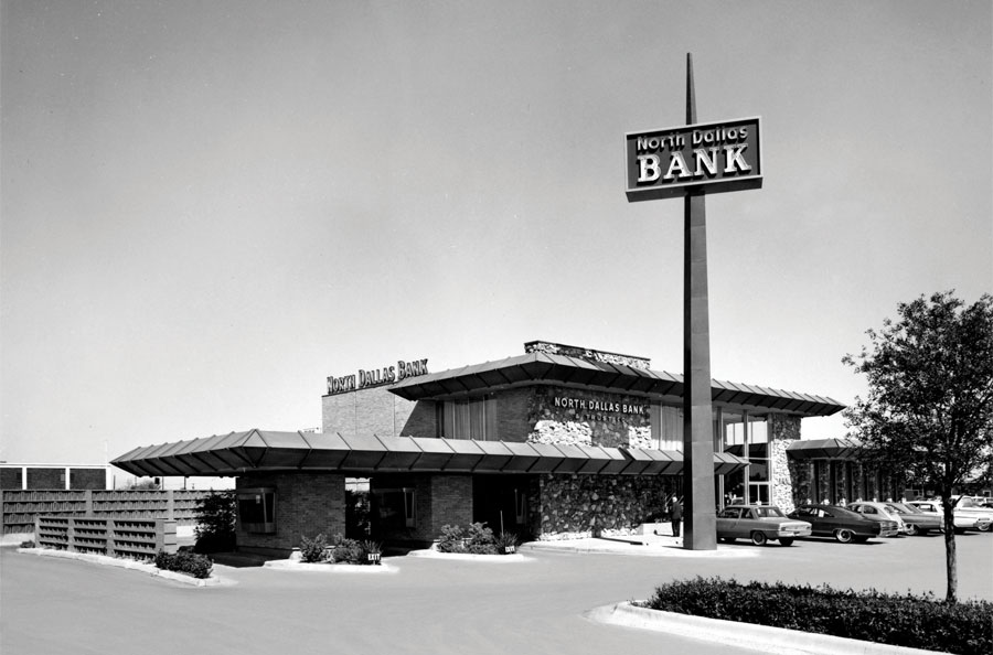 Black and white photo of original NDBT location on Preston and Forest