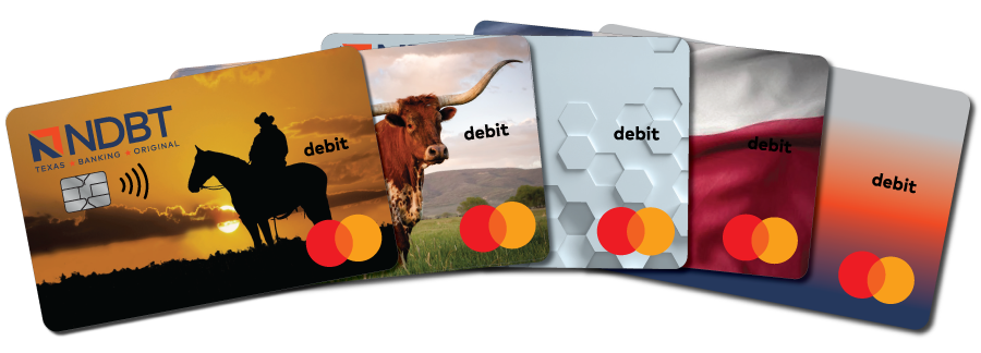 Examples of five creative personal debit card designs
