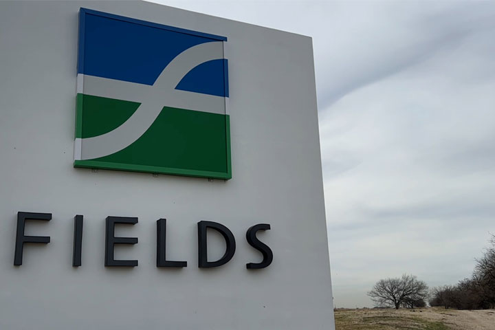 Fields development sign on Frisco land