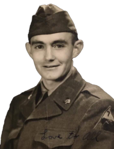 Portrait of Wendell Lewis, Lorie Swayze's grandfather, in Army uniform.