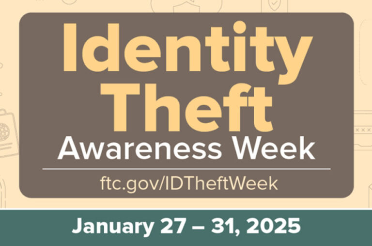 Graphic announcing FTC Identity Theft Awareness Week