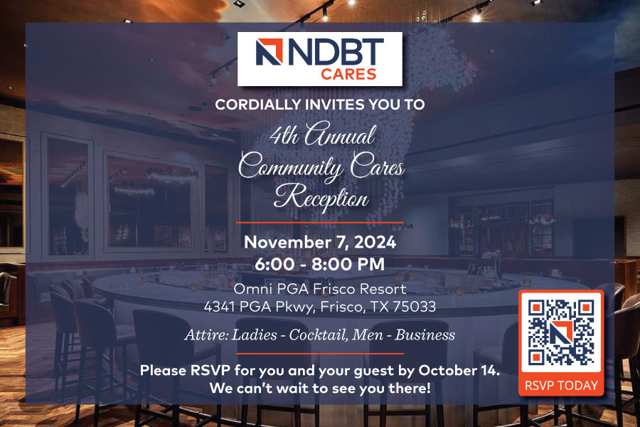 NDBT Community Cares invitation graphic