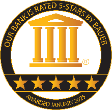 Bauer Financial 5-Star Rating graphic for January 2025