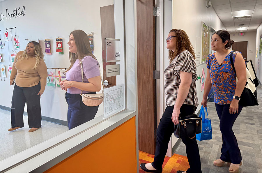 NDBT bankers touring Interfaith facility