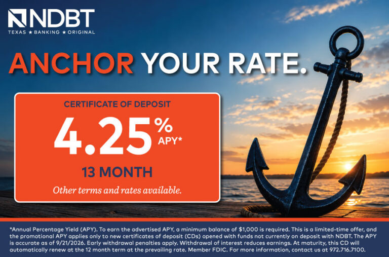 Graphic showing 4.25% APY CD rate alongside an anchor