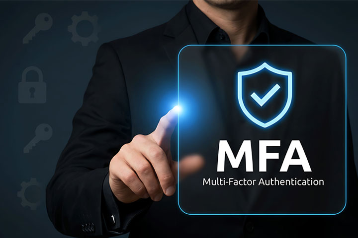 Image showing a person tapping an MFA option