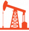 Orange pump jack icon